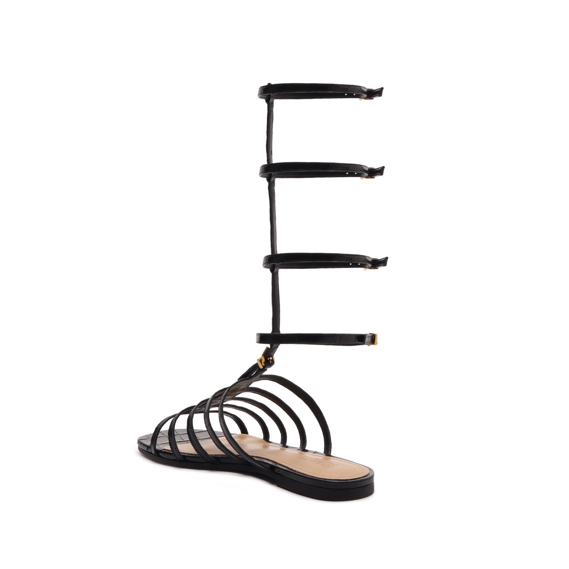 Hayden Crocodile-Embossed Leather Sandal Female Product Image