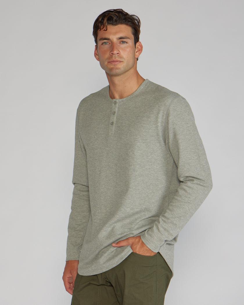 Thermal Henley Drop-Cut Long Sleeve Product Image