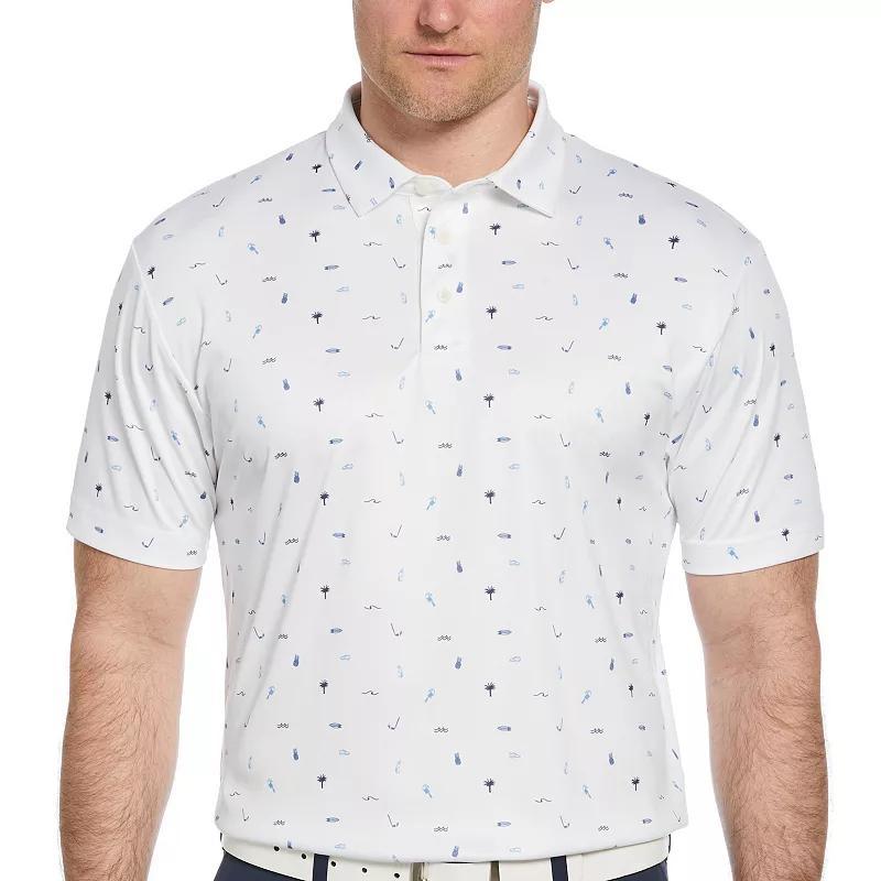 Mens Grand Slam Short Sleeve Allover Golf Print Conversational Polo Blue Product Image