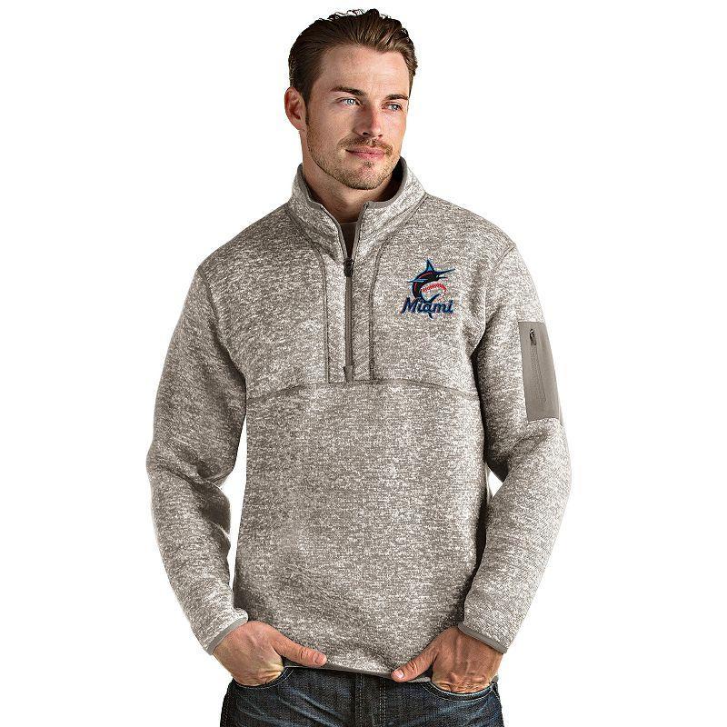 Mens Antigua Miami Marlins Fortune Pullover Product Image