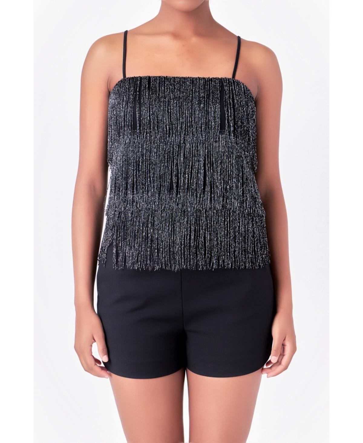 Womens Fringe Tiered Top Product Image