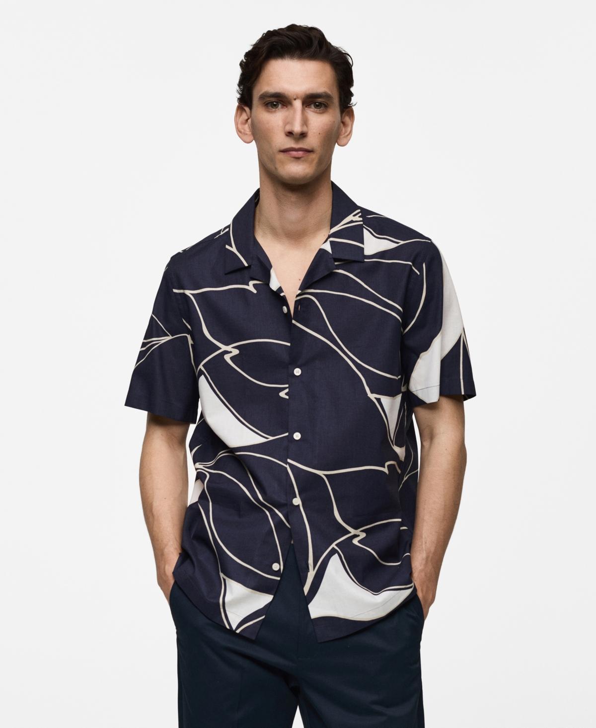 Mango Mens Cotton Printed Shirt Product Image