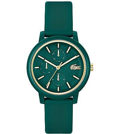 Lacoste Womens Multifunction Textured Silicone Strap Watch Product Image