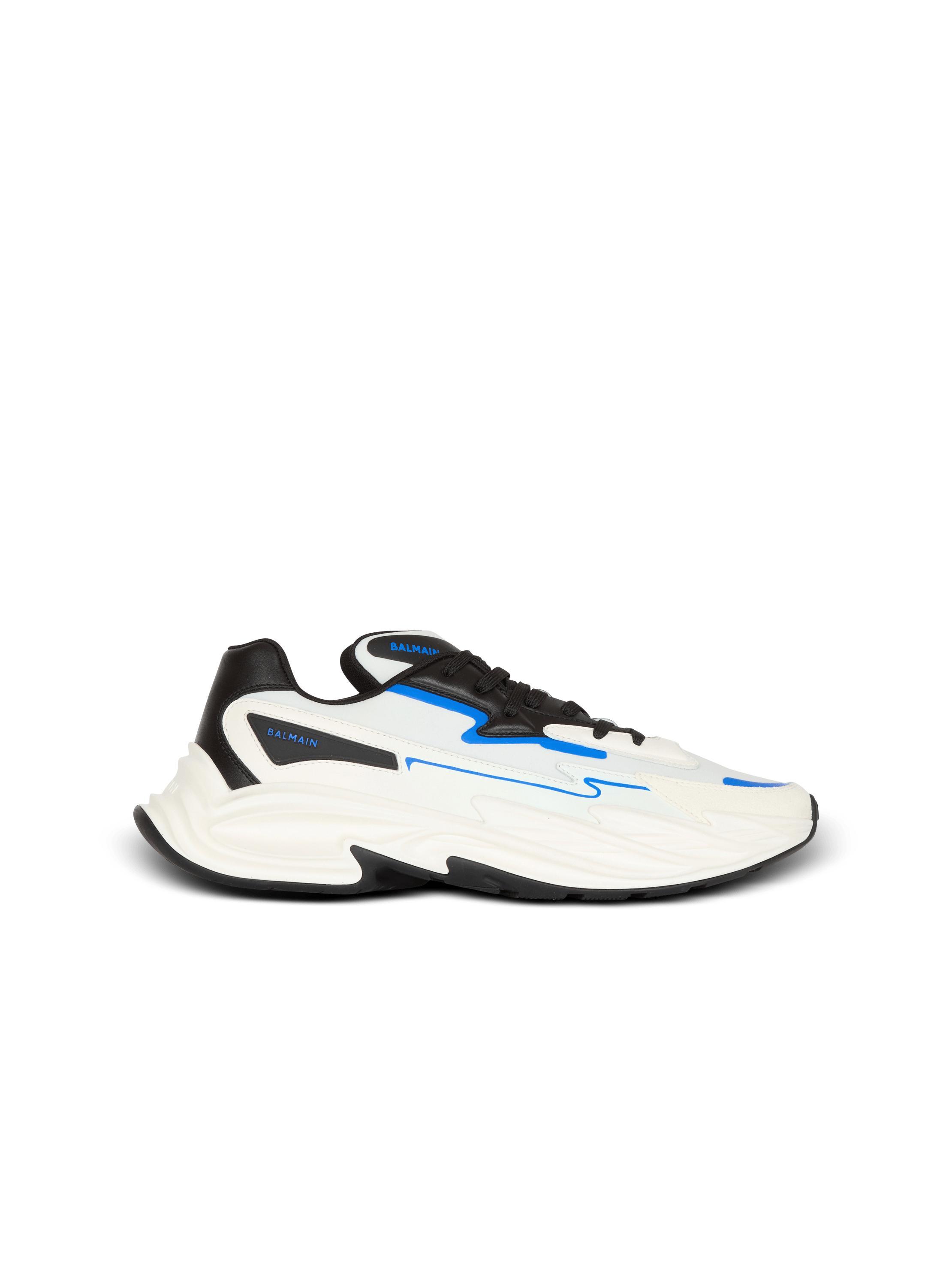 Run-Row leather and nylon trainers Product Image