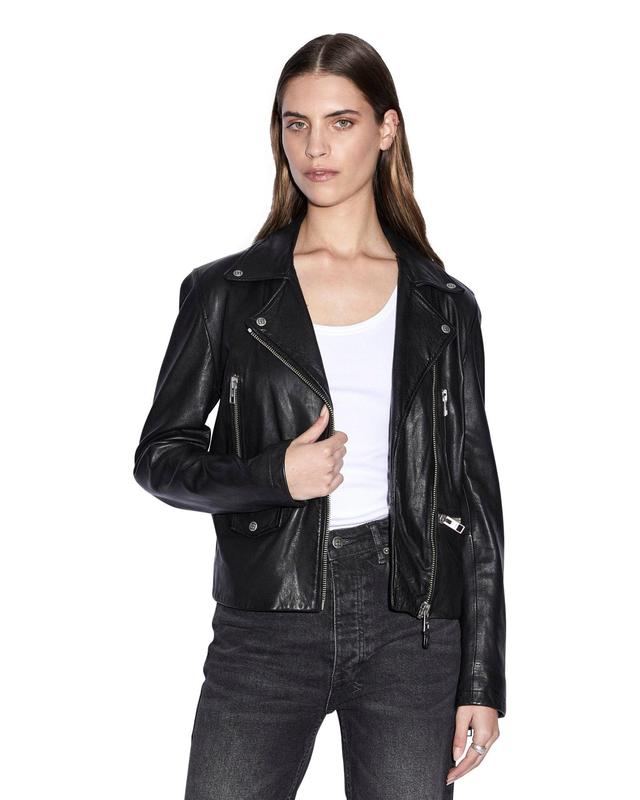 AMPLIFY LEATHER JACKET BLACK Female Product Image