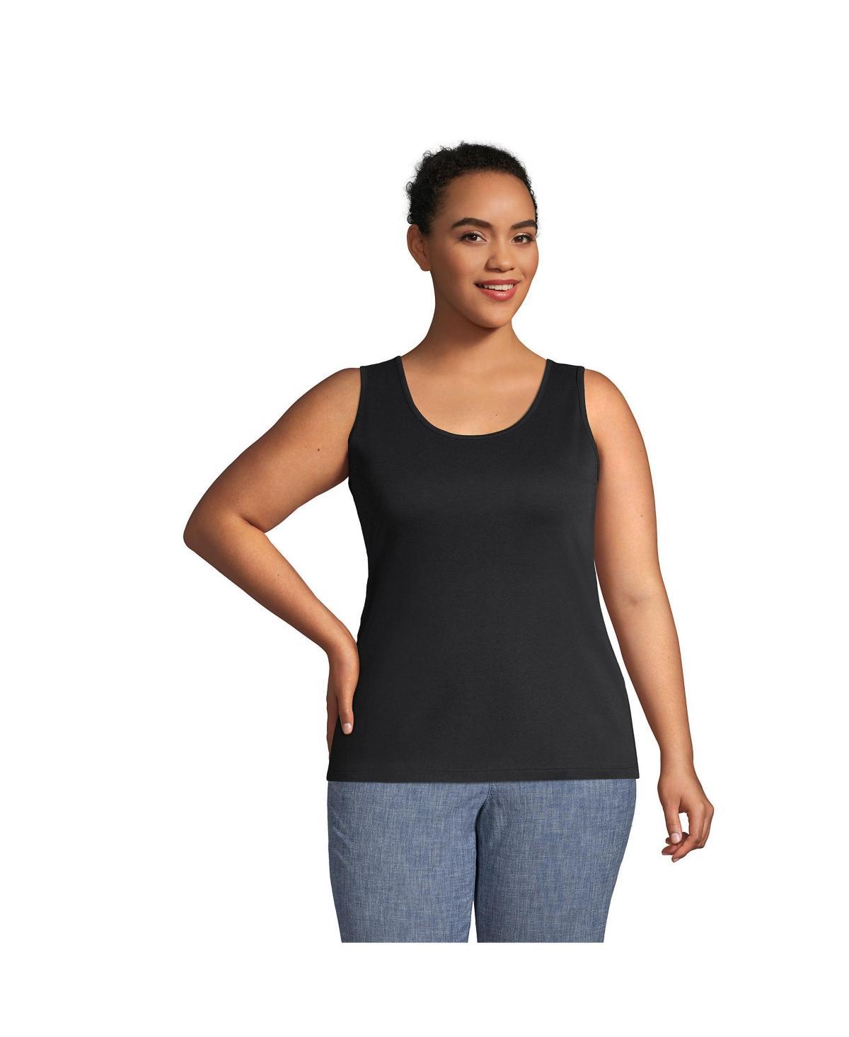 Womens Lands End Cotton Tank Top Product Image