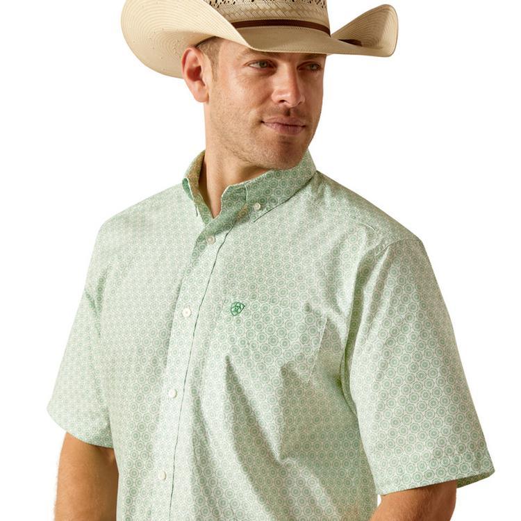 Ariat® Men's S/S Celedon Glass Green Dimitri Classic Fit Button Shirt Product Image