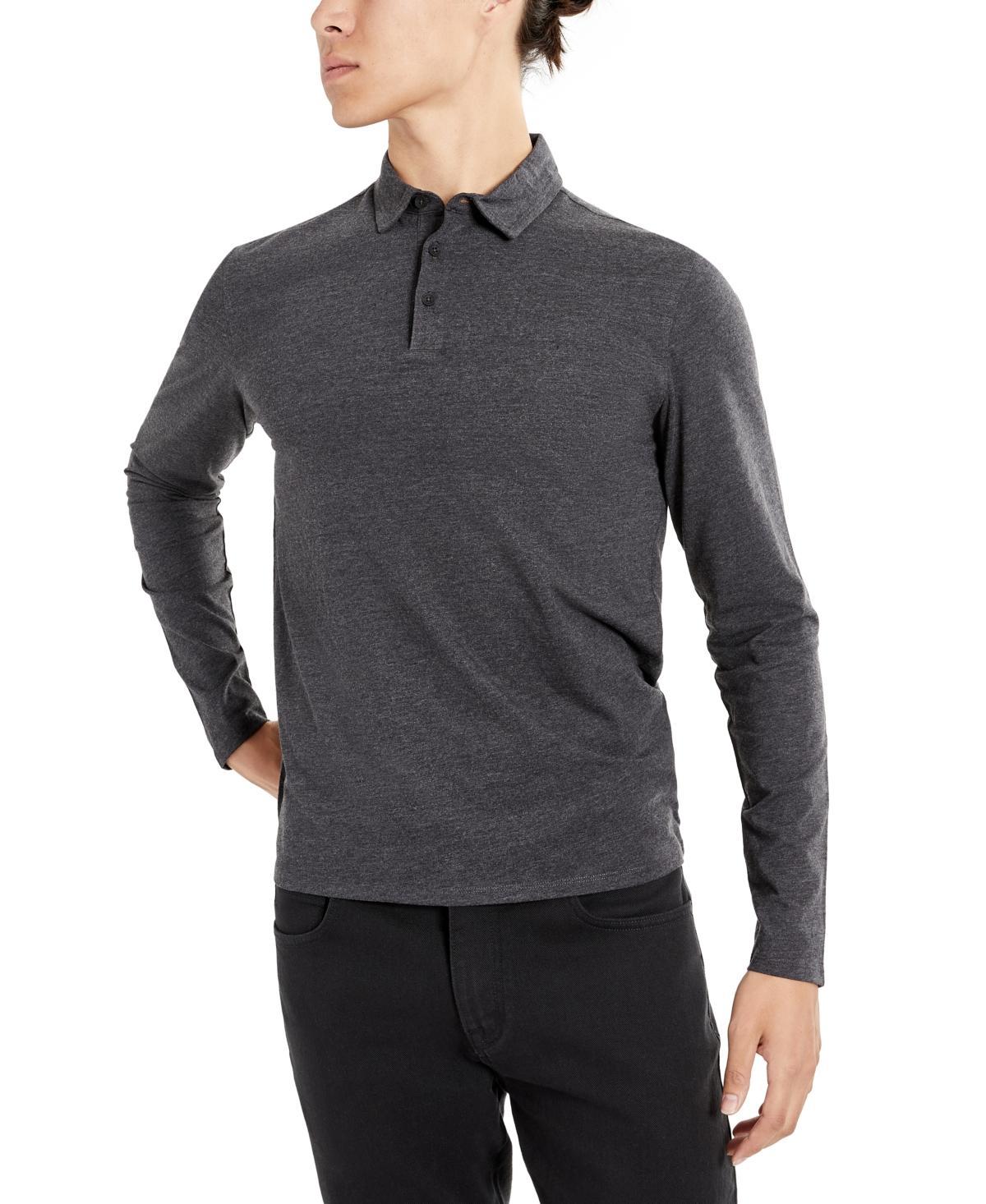 Kenneth Cole Mens Classic Fit Performance Stretch Long Sleeve Polo Shirt Product Image