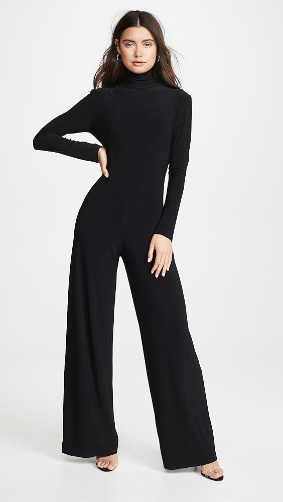 Norma Kamali Long Sleeve Turtleneck Jumpsuit | Shopbop Product Image