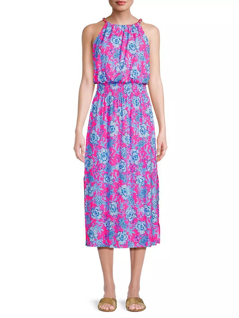 Gracelyn Floral Halter Midi-Dress Product Image