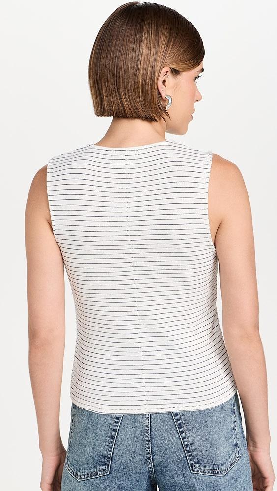 rag & bone The Knit Stripe Button Up Tank | Shopbop Product Image