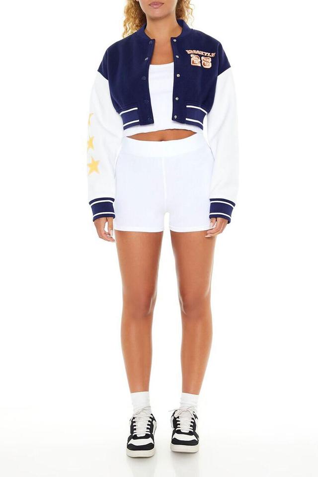 Cropped Varsity Letterman Jacket | Forever 21 Product Image