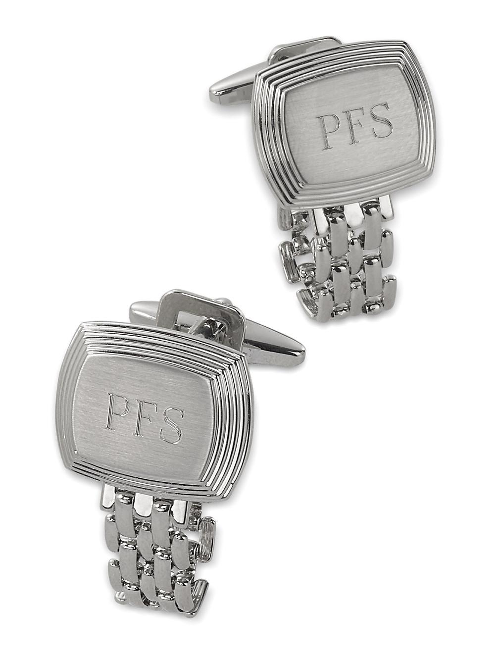 Chain Wrap Engravable Cufflinks Product Image