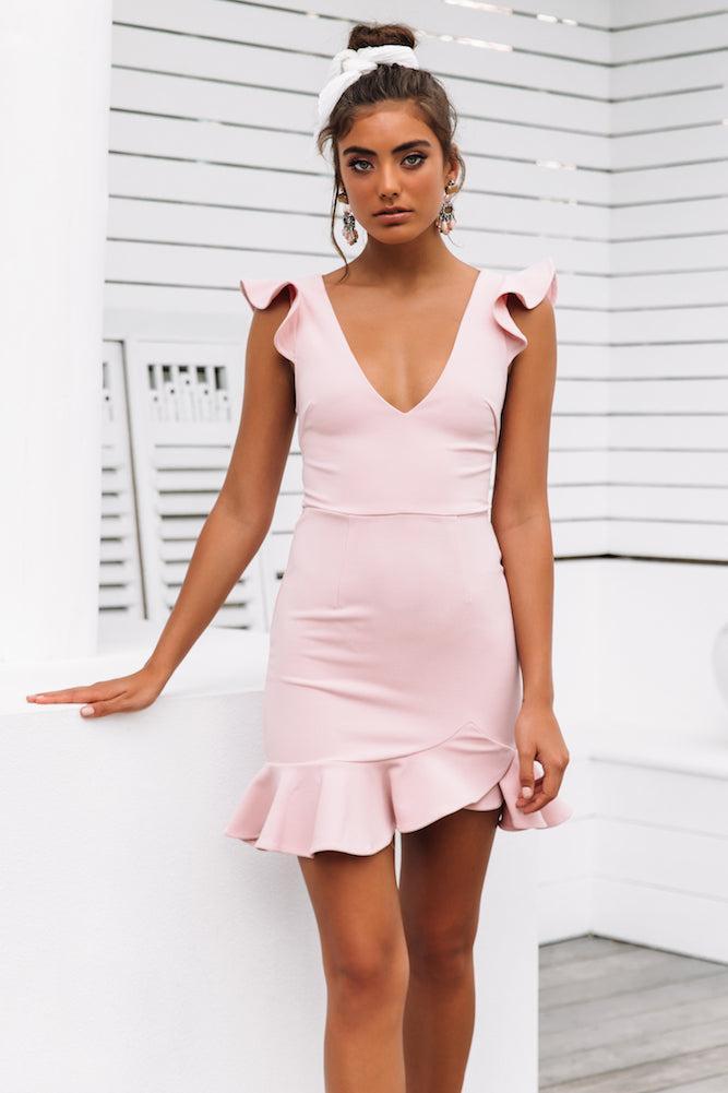 Take The Reigns Dress Blush Product Image