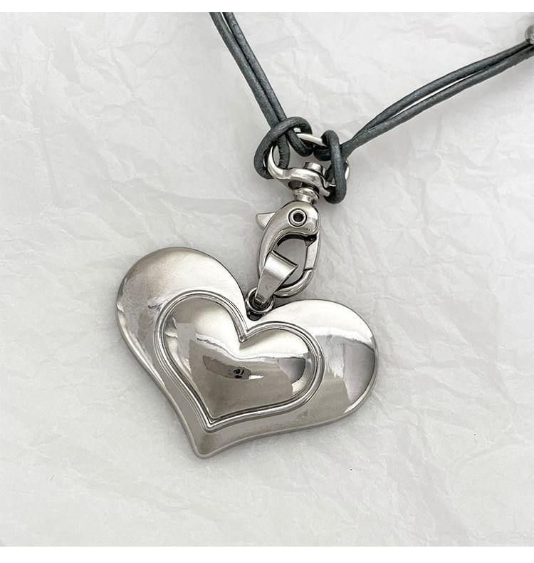 Heart Pendant Alloy Necklace Product Image