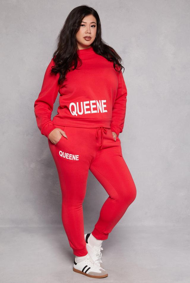 Womens Plus Size Queene Joggers Product Image