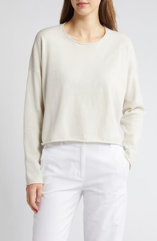 Womens Cotton Crewneck Sweater Product Image