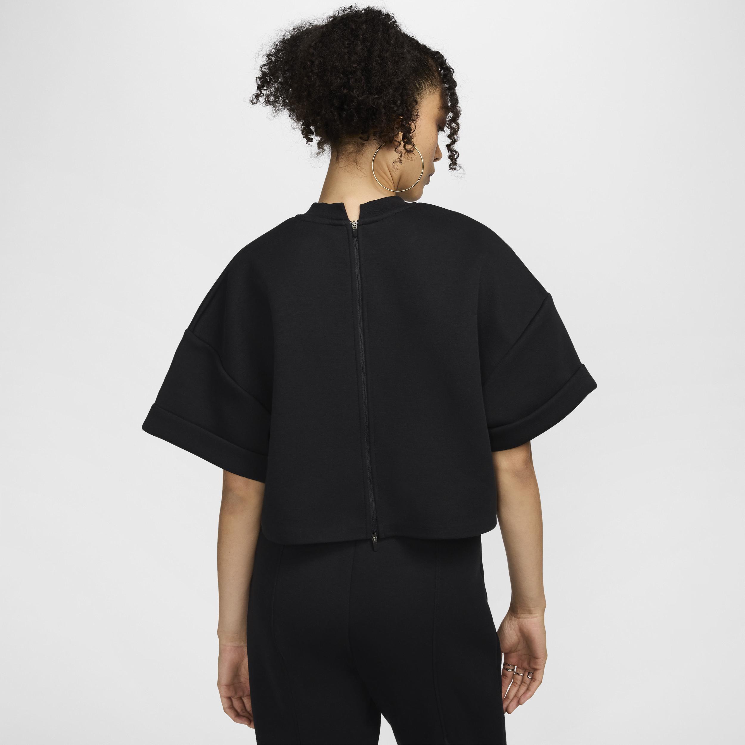 Women's Nike Sportswear Tech Fleece Oversized Short-Sleeve Cropped Top Product Image