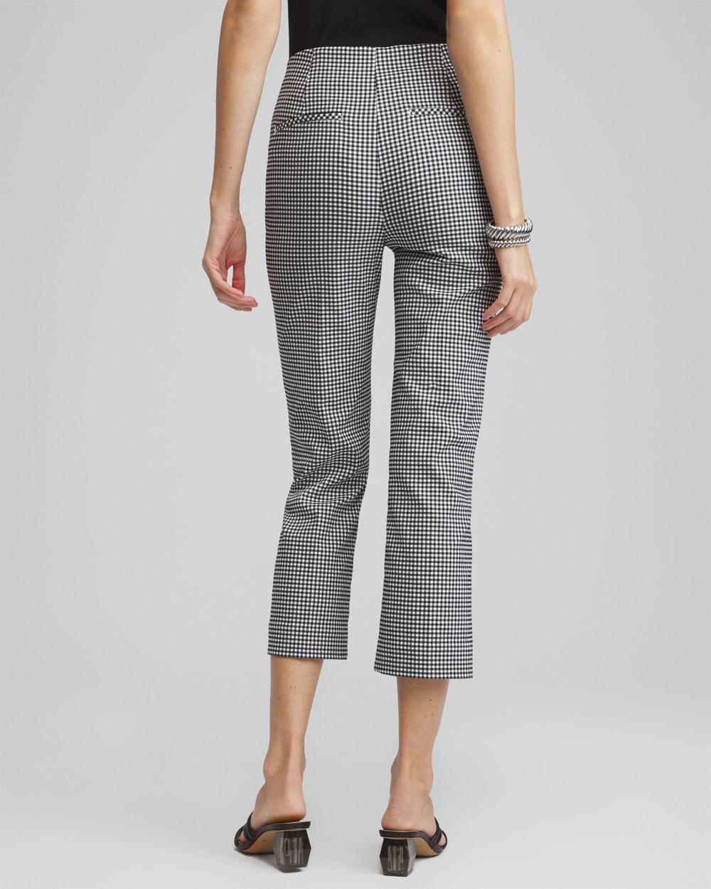 Juliet Gingham Straight Cropped Pants Product Image