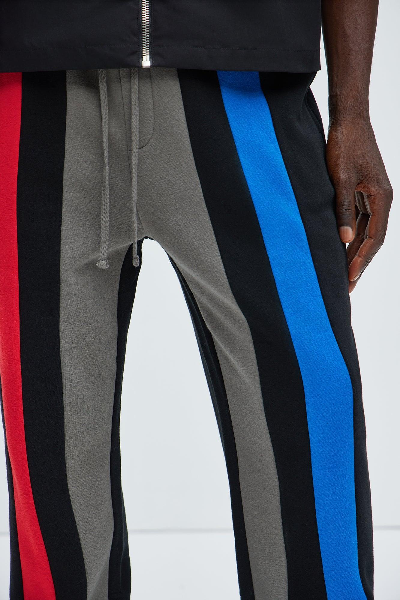 Tyson Multi Stripe Straight Sweatpants - Black/combo Product Image