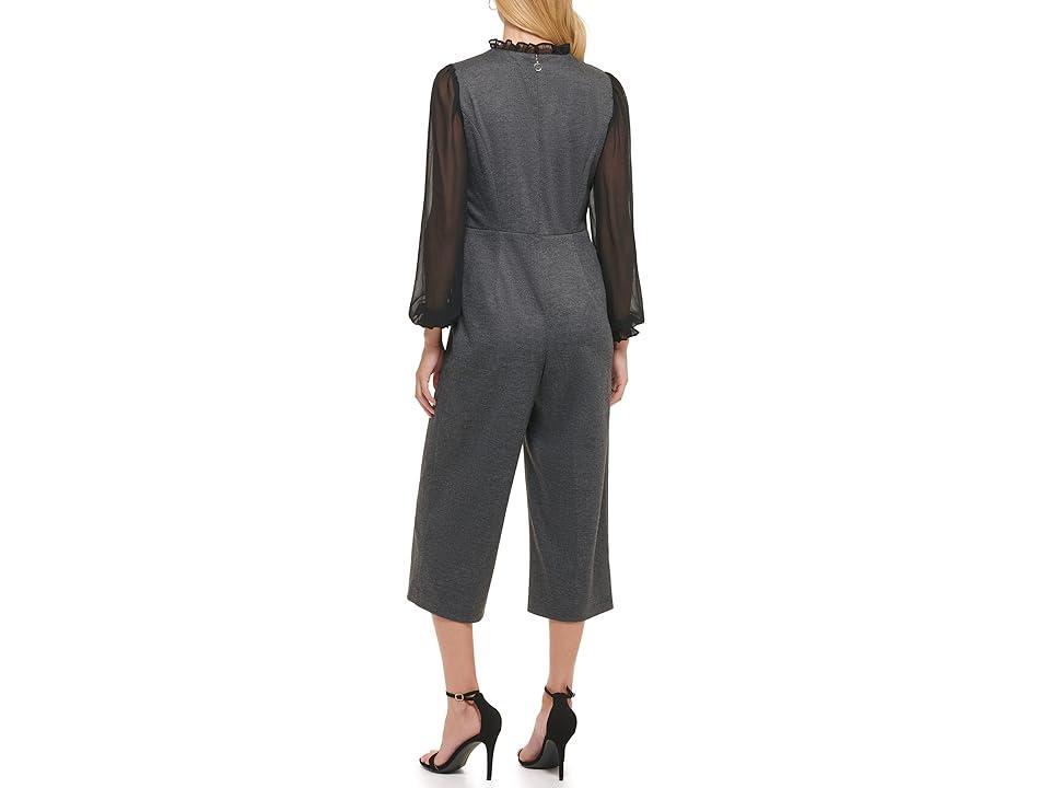 Tommy Hilfiger Herringbone Twofer Jumpsuit (Dark Grey/Black) Women's Jumpsuit & Rompers One Piece Product Image