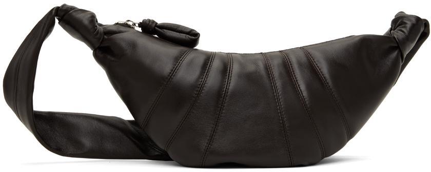 LEMAIRE Brown Small Croissant Bag In Br490 Dark Chocolate Product Image