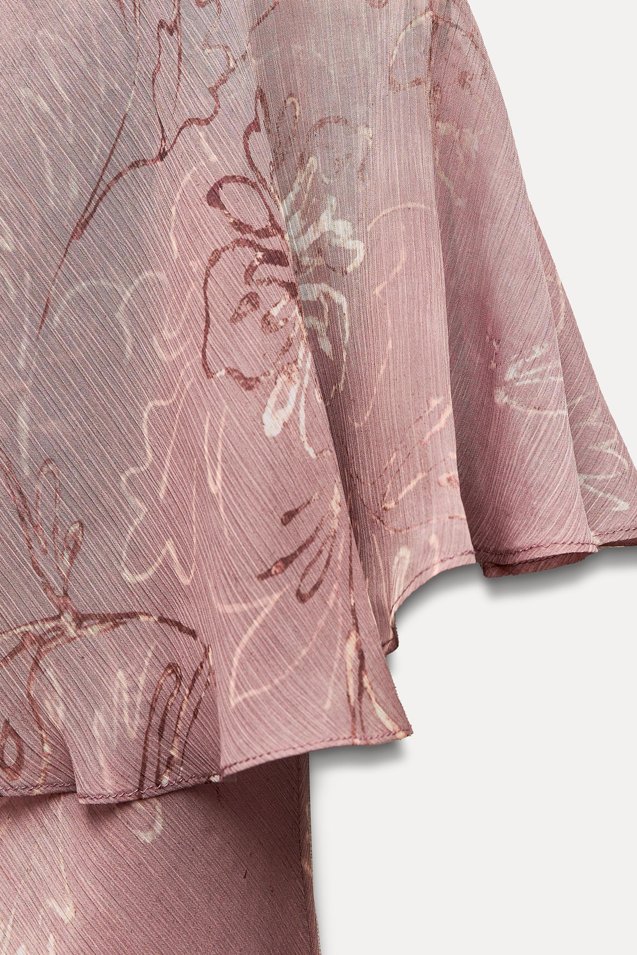 PRINTED CAPE DRESS ZW COLLECTION Product Image