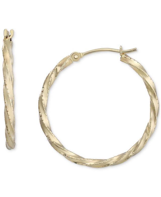 Twist Style Small Hoop Earrings in 10k Gold, 1 Product Image