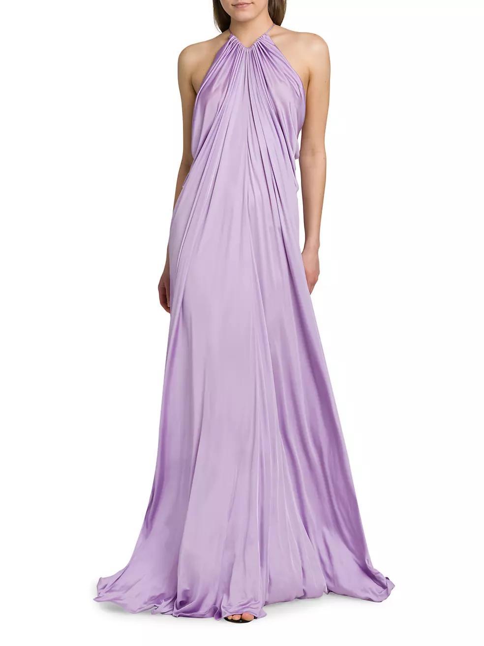 Light Lustrous Halter Gown Product Image