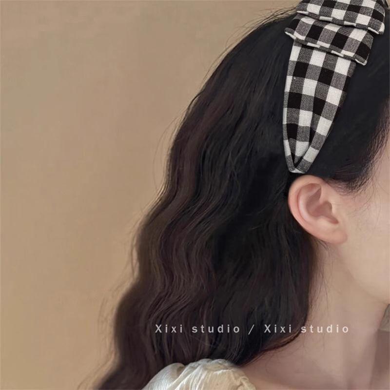 Plaid Bowknot Headband Product Image