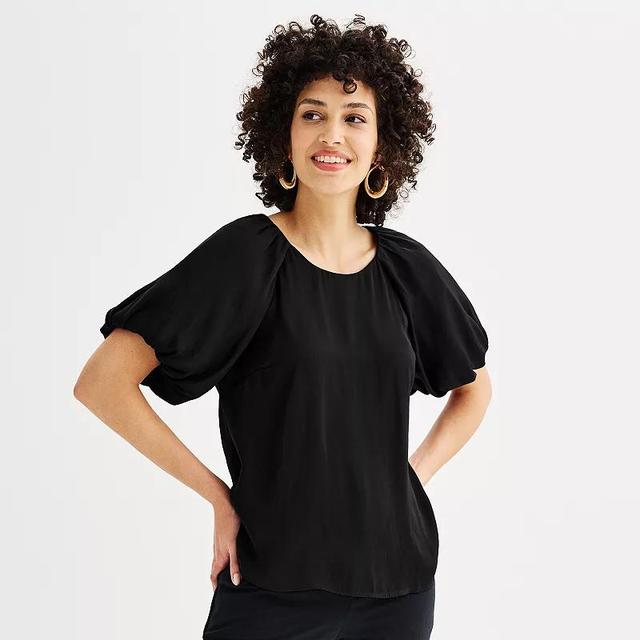 Womens Nine West Silky Short Sleeve Blouse Product Image