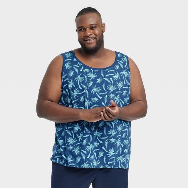 Mens Big & Tall Regular Fit Tank Top - Goodfellow & Co Blue 4XL Product Image