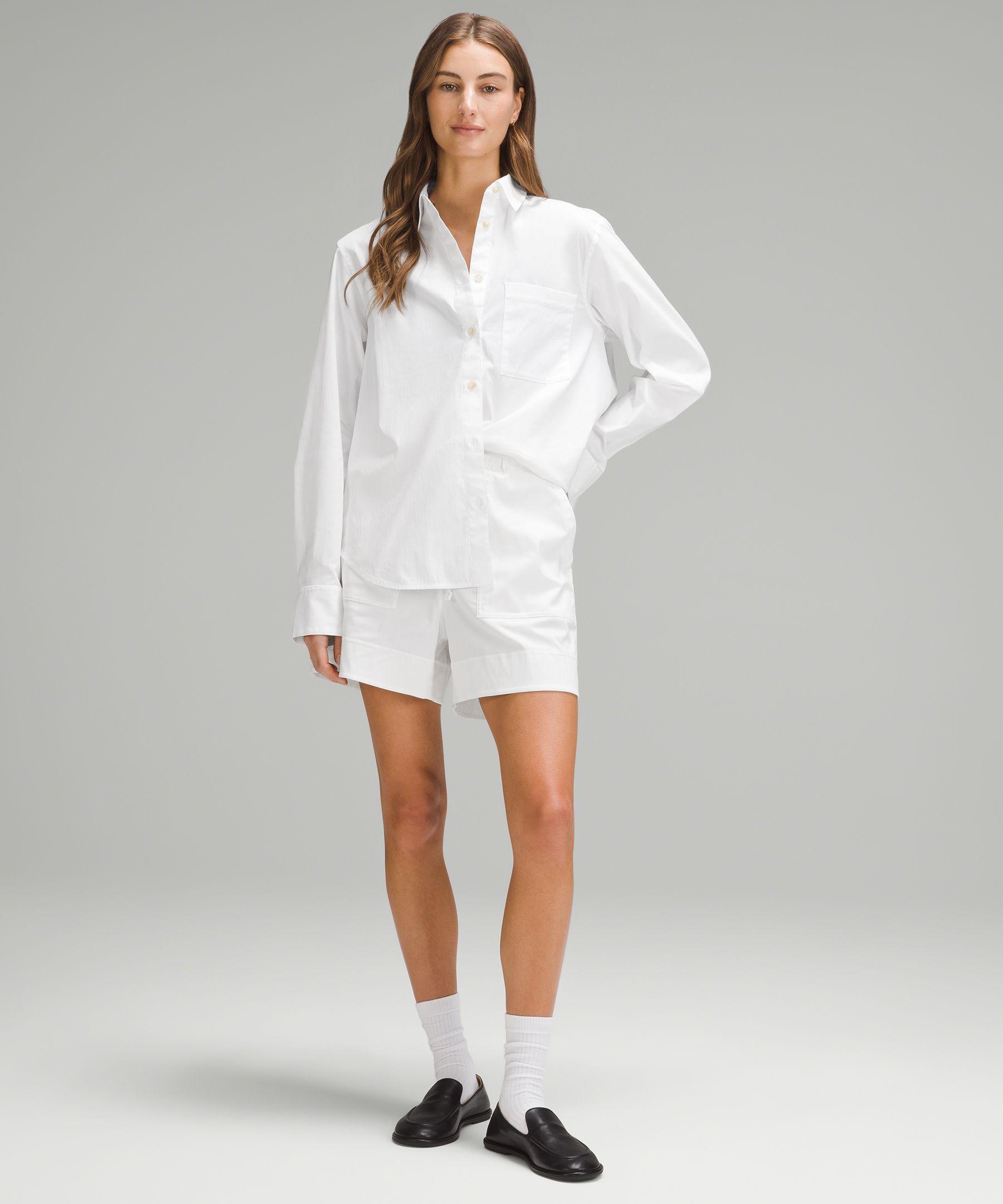 Cotton-Blend Poplin Button-Down Shirt Product Image