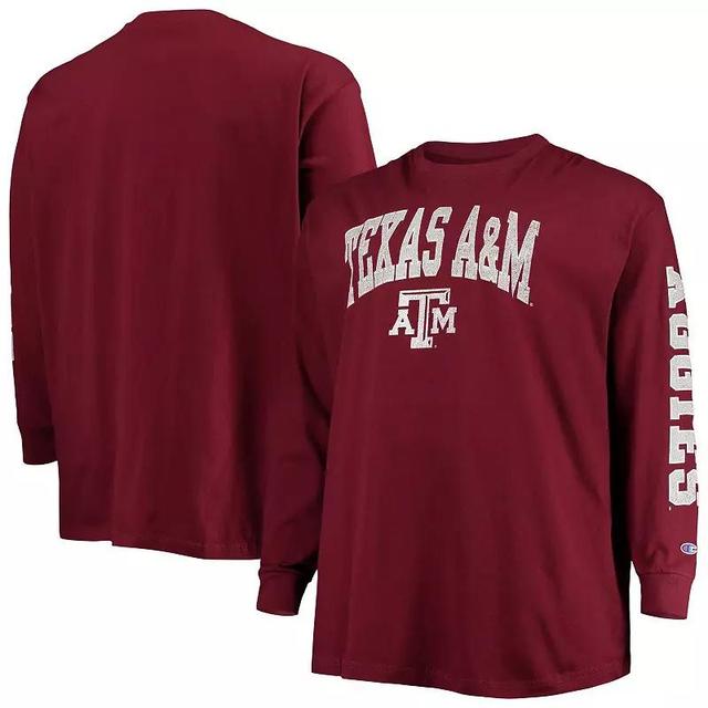 Mens Champion Maroon Texas A&M Aggies Big & Tall 2-Hit Long Sleeve T-Shirt Product Image