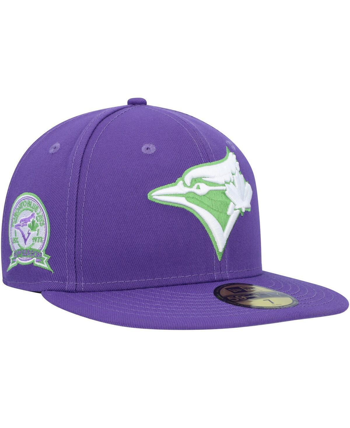 Mens New Era Purple Toronto Blue Jays Lime Side Patch 59FIFTY Fitted Hat Product Image