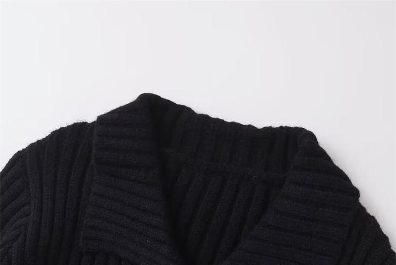 Plain Ribbed Cardigan Product Image