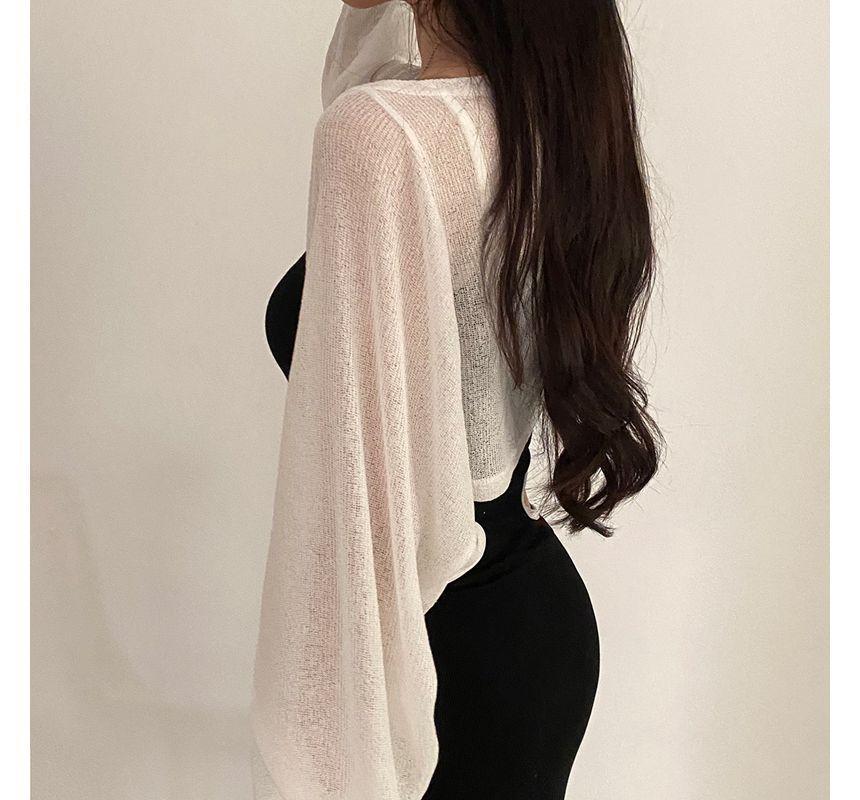 Open Front Sheer Shrug Cardigan Product Image