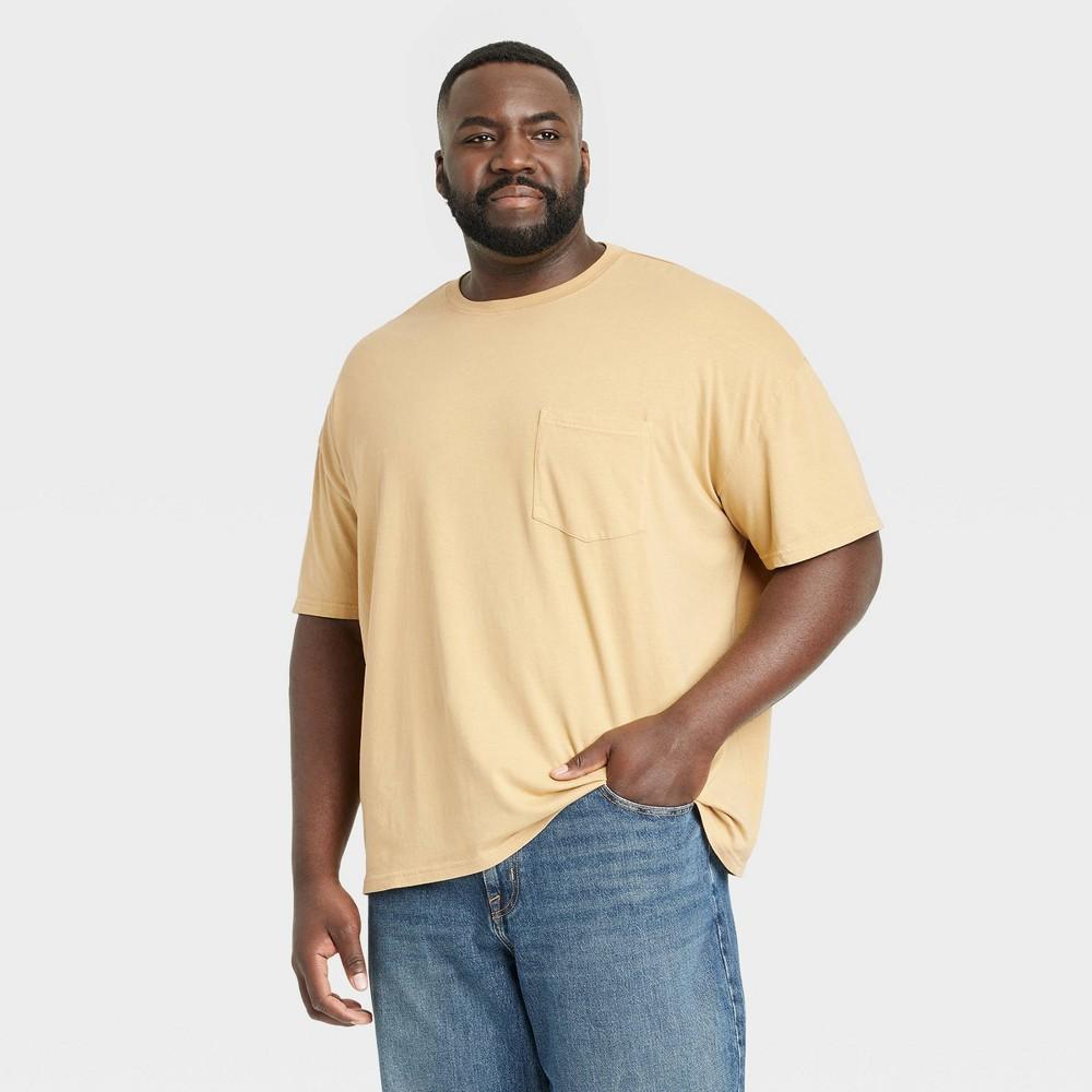 Mens Big & Tall Heavyweight Short Sleeve T-Shirt - Goodfellow & Co Brown XXLT Product Image