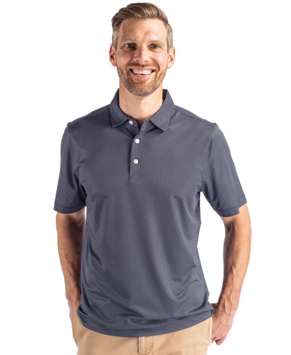 CutterBuck Mens Cutter & Buck Pike Eco Symmetry Print Stretch Recycled Polo Shirt - Black Product Image