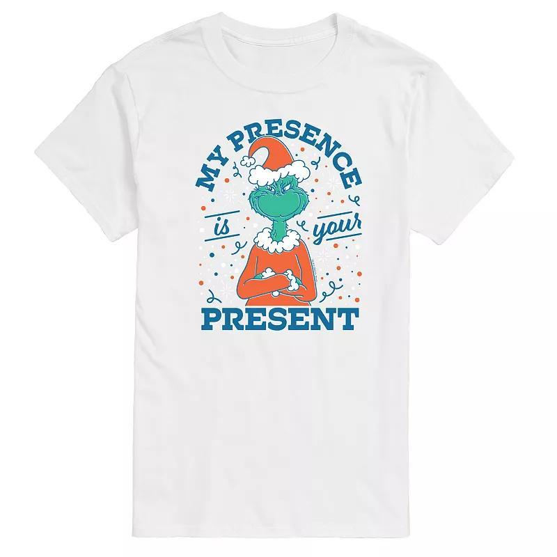 Big & Tall Dr. Seuss The Grinch My Presence Is Your Present Graphic Tee, Mens Product Image