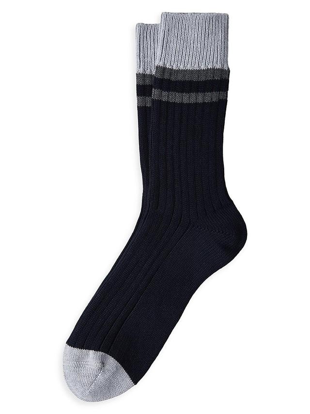 Mens Cotton Socks With Stripes Product Image