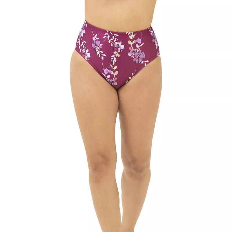 Womens Dolfin Aquashape Solid UPF 50+ High-Waist Brief Swim Bottoms Product Image