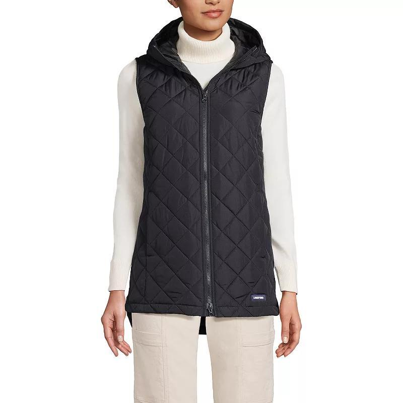 Womens Lands End Hooded Insulated Vest Product Image