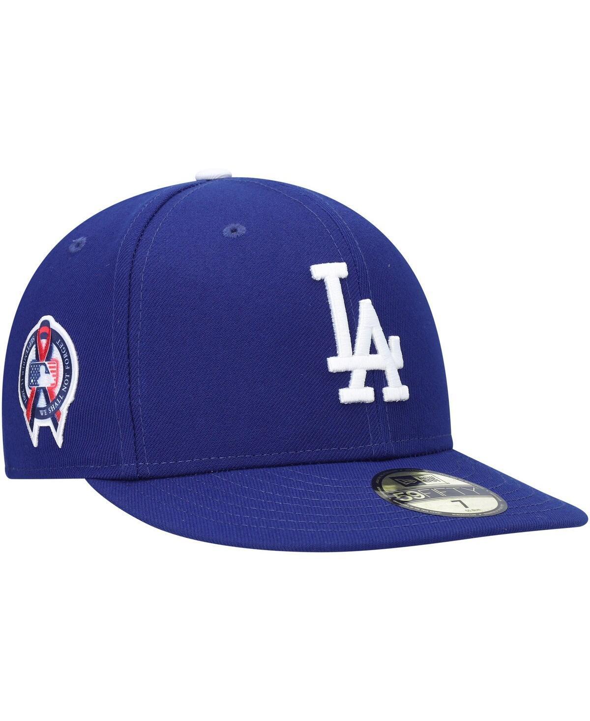 Mens Royal Los Angeles Dodgers 9/11 Memorial Side Patch 59FIFTY Fitted Hat Product Image