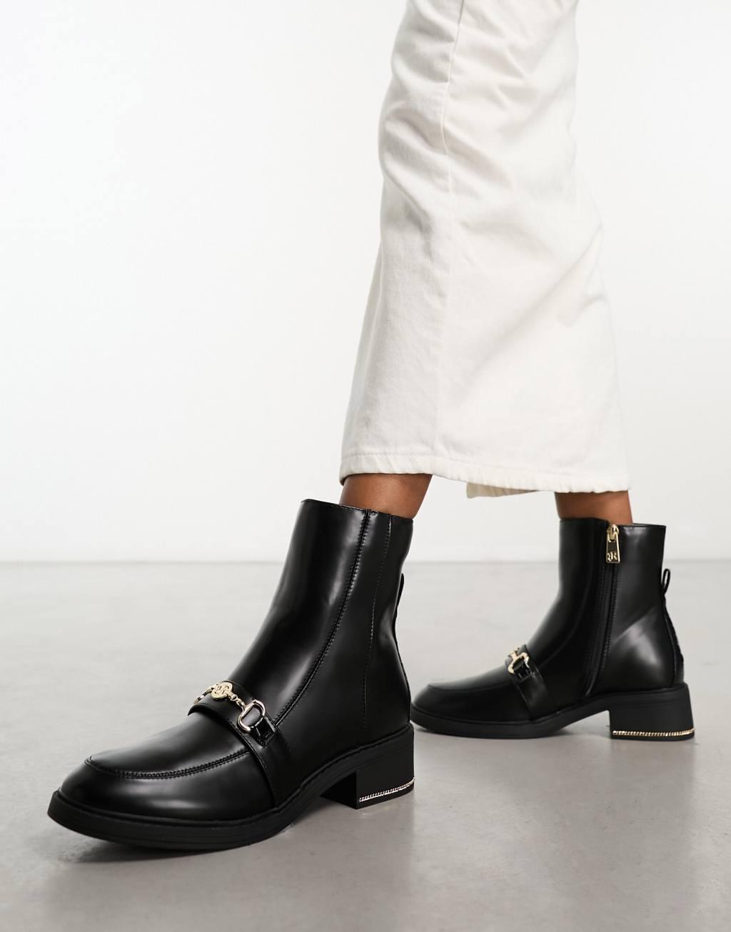 River Island boot with gold buckle detail Product Image