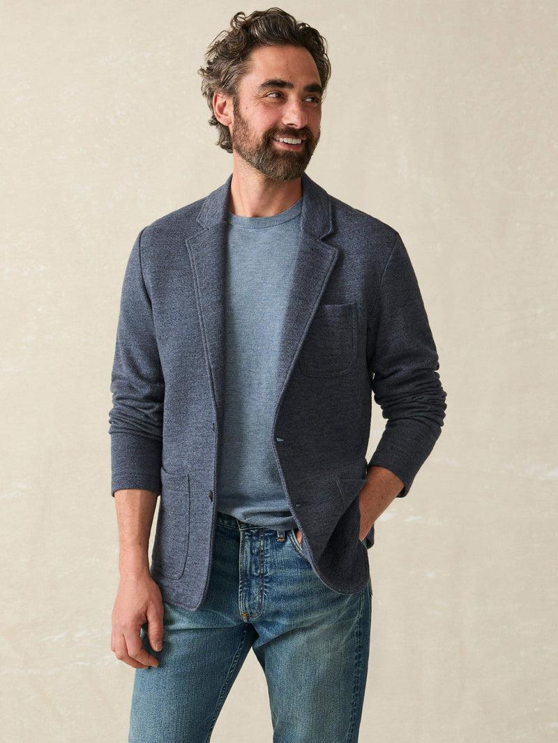 Inlet Knit Blazer - Deep Navy Melange product image