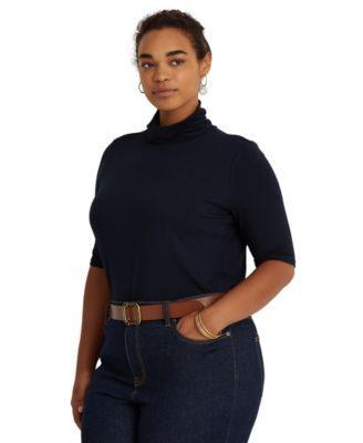 Plus Size Lightweight Turtleneck Sweater Product Image