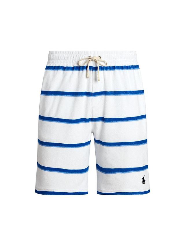 Striped Terry 7.5 Drawstring Short In Ombre Painted Stripes Blue Product Image