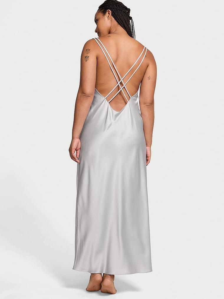 Twinkle Strap Satin Long Slip Dress Product Image