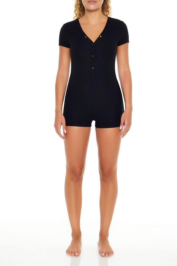 Fitted Pajama Romper | Forever 21 Product Image